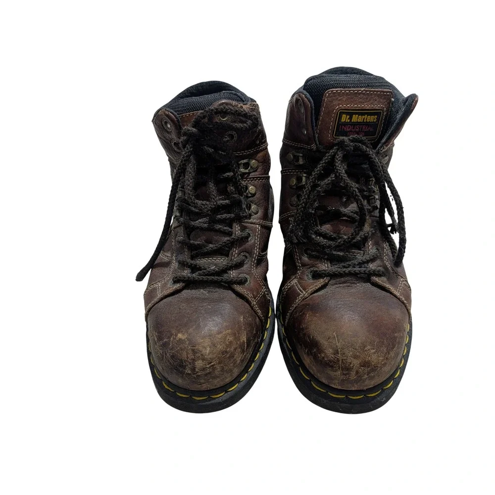 Dr. Martens Ironbridge Industrial Steel Toe Brown Leather Work Boots Mens 9 UK 8